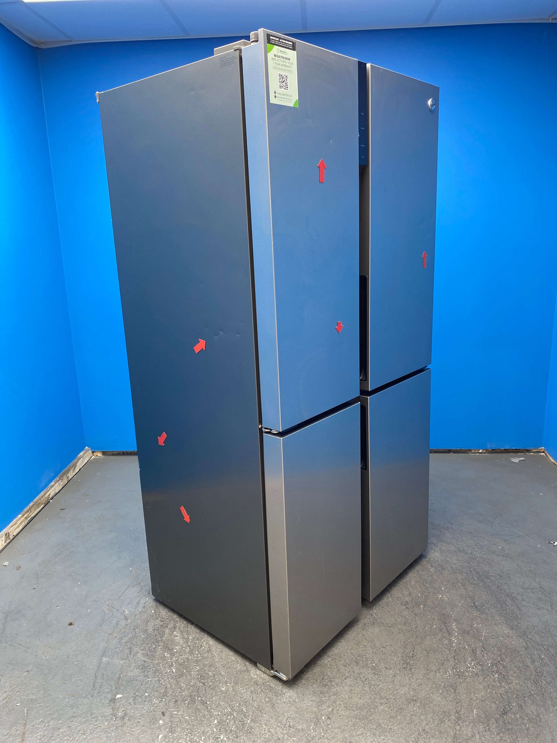 Hoover HSC918ENXK 567L No Frost American Style Fridge Freezer