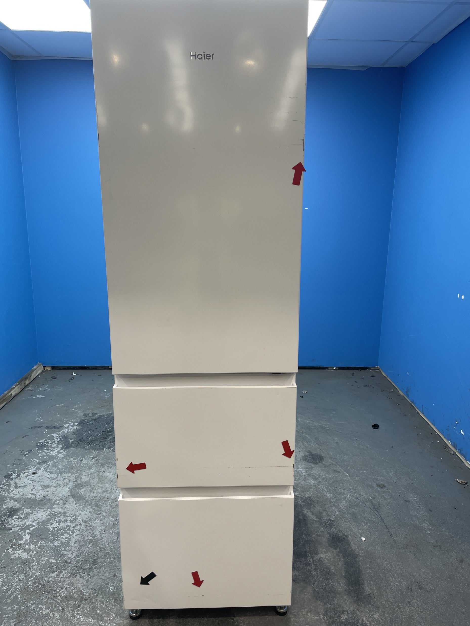 #GRC-151-823 - Haier 3D 55 Series 3 HTR3518ENMWK 60/40 Fridge Freezer