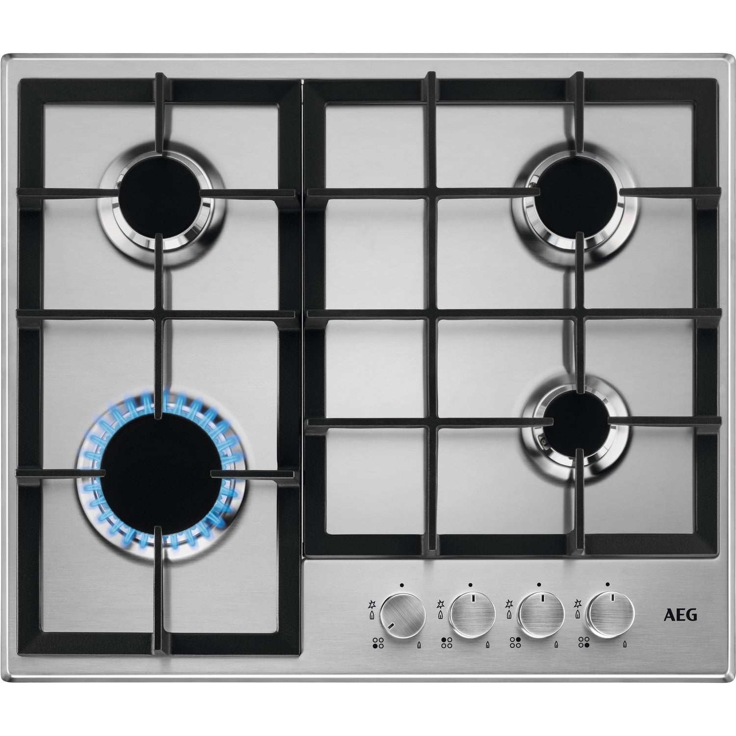 AEG HGB64200SM Built-in 60cm Slim Line Gas Hob with Speed Burners – Renew 2 U