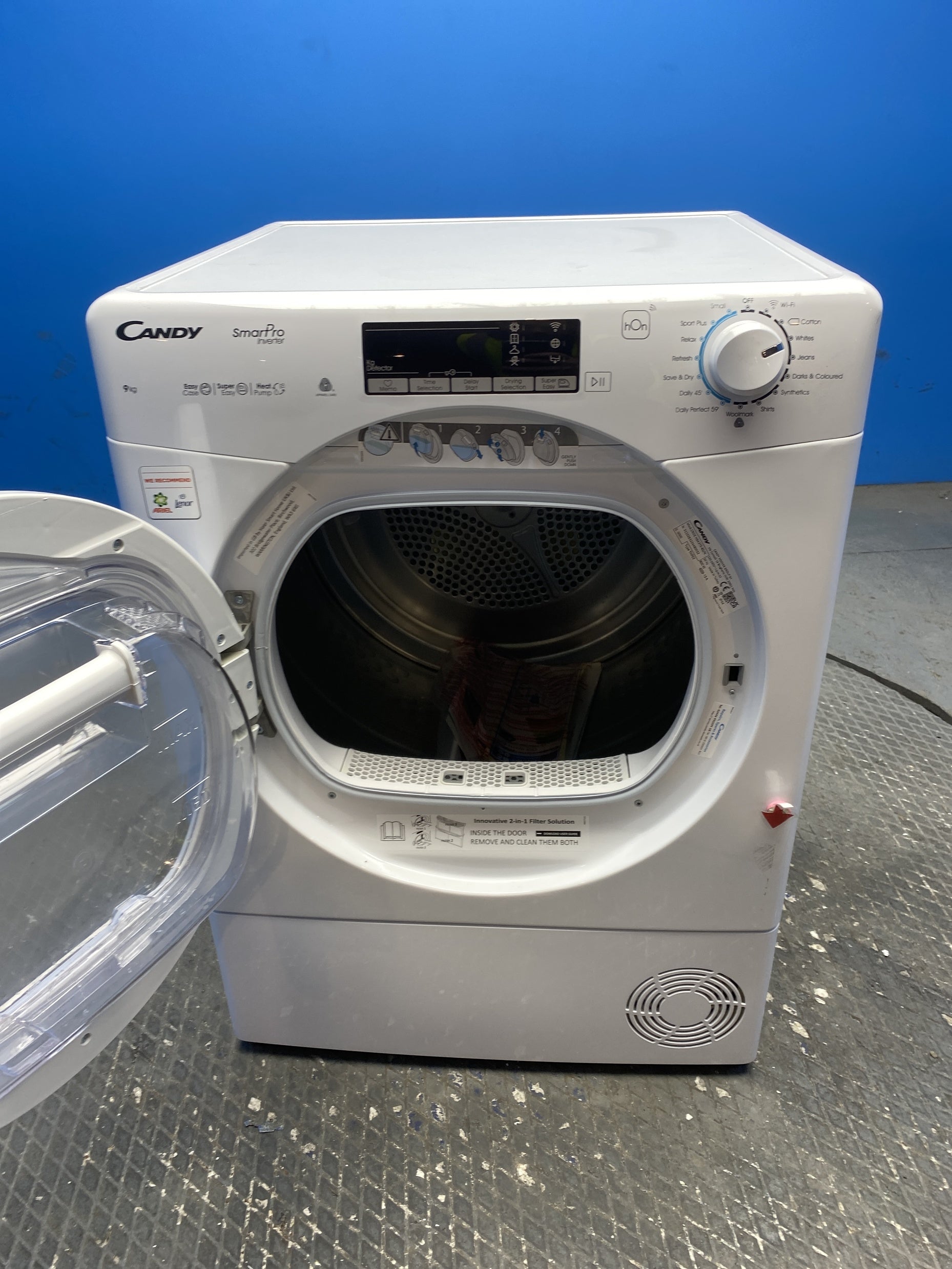 #GRC-148-224 - Hoover HRE H9A3TE-80/N H-DRY 350 9kg Heat Pump Tumble Dryer