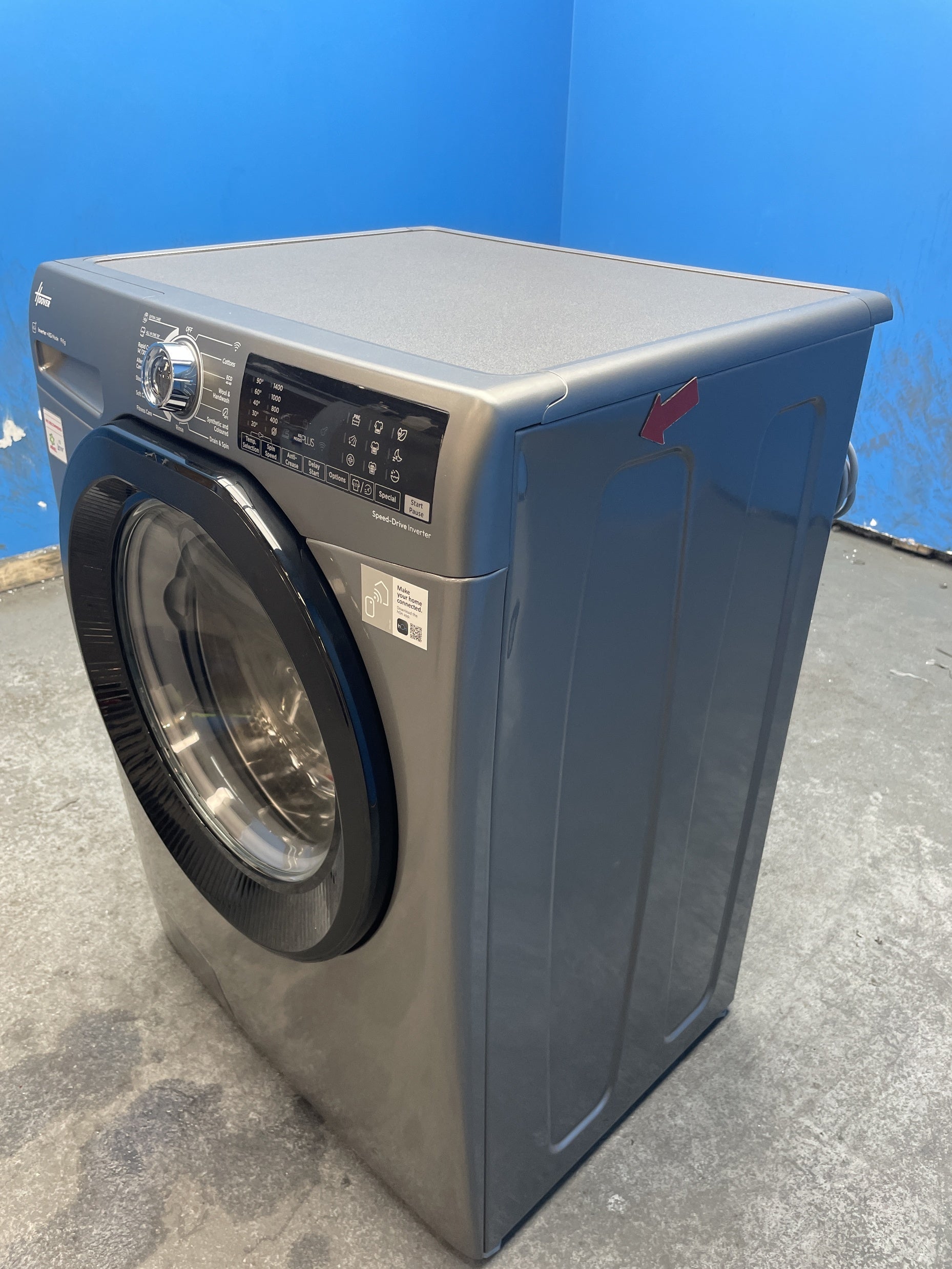 #GRC-163-125 - Hoover H3WPS496TAMBR680 9kg 1400 Spin Washing Machine