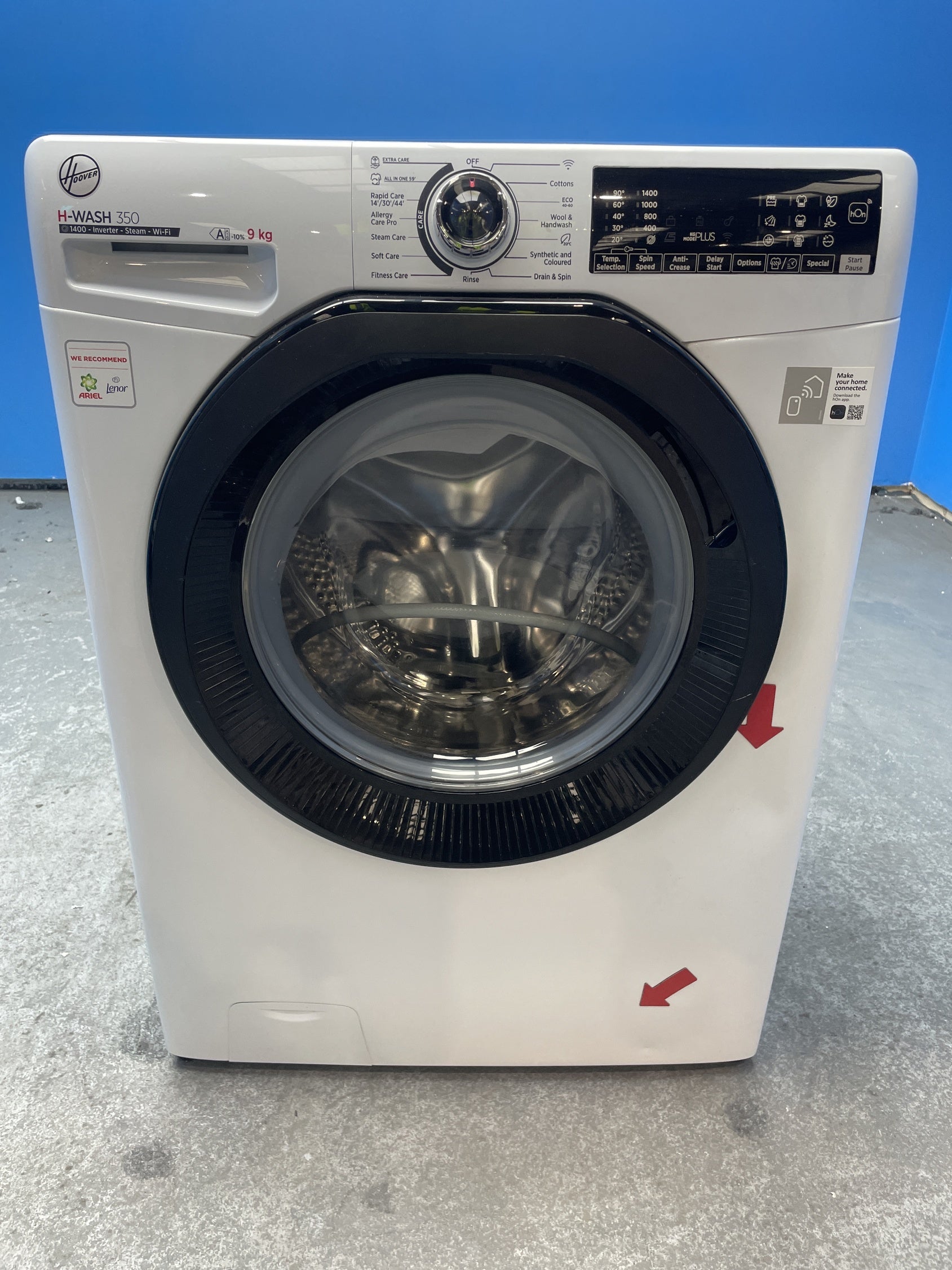#GRC-158-372 - Hoover H3WPS496TAMB6 9kg 1400 Spin Washing Machine