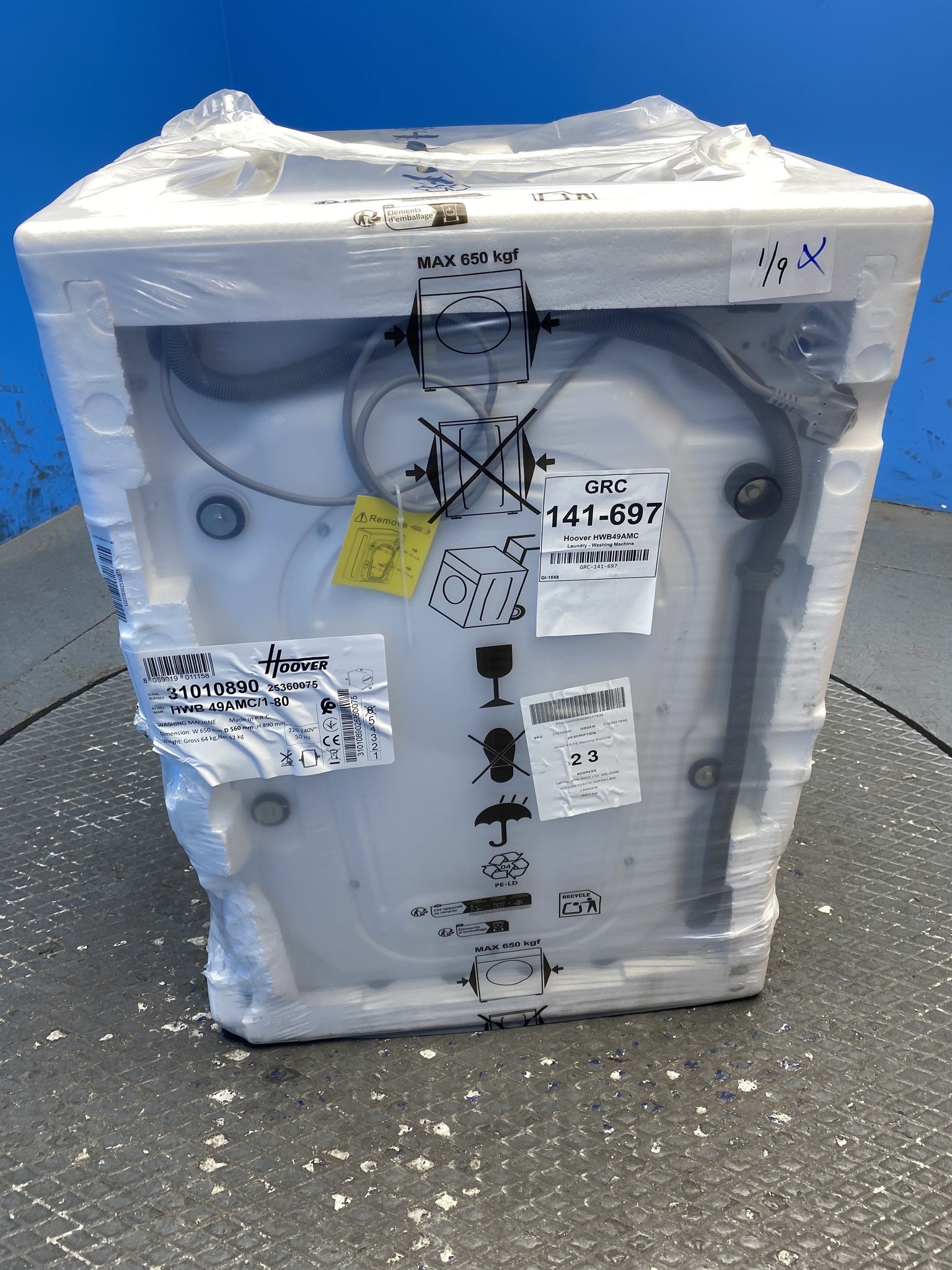 Hoover HWB49AMC 9kg 1400 Spin Washing Machine