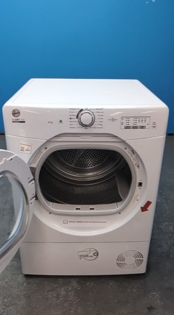 #GRC-162-827 - Hoover 8kg Condenser Tumble Dryer – WiFi Connected, White, B Energy Rating