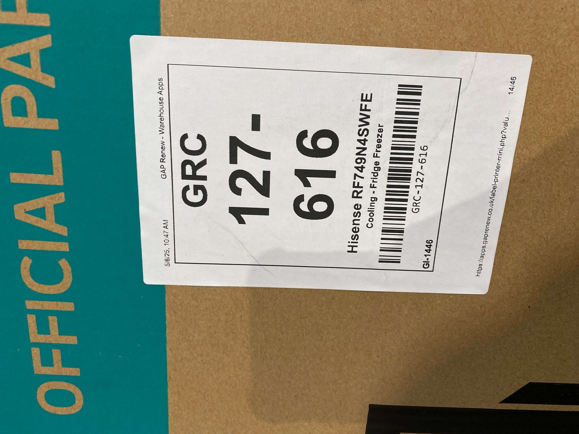 Hisense RF749N4SWFE 579 Litre French Door Fridge Freezer