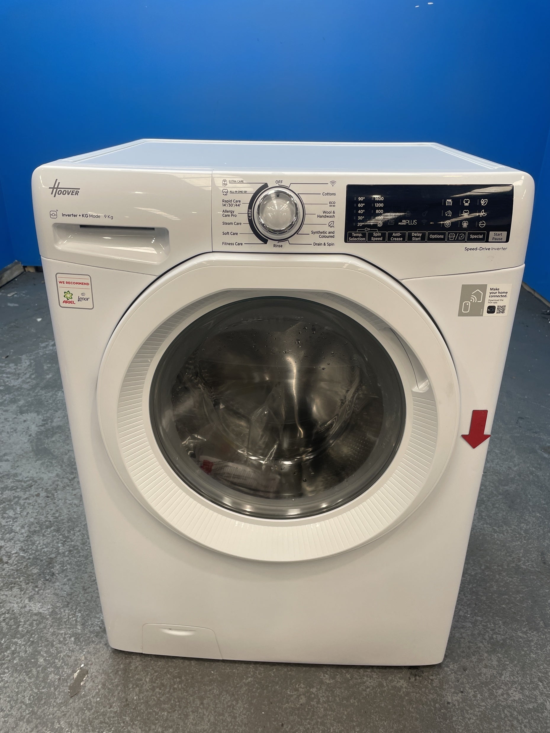 #GRC-159-575 - Hoover H-WASH 350 H3WPS696TAM6-80 9kg 1600rpm Washing Machine