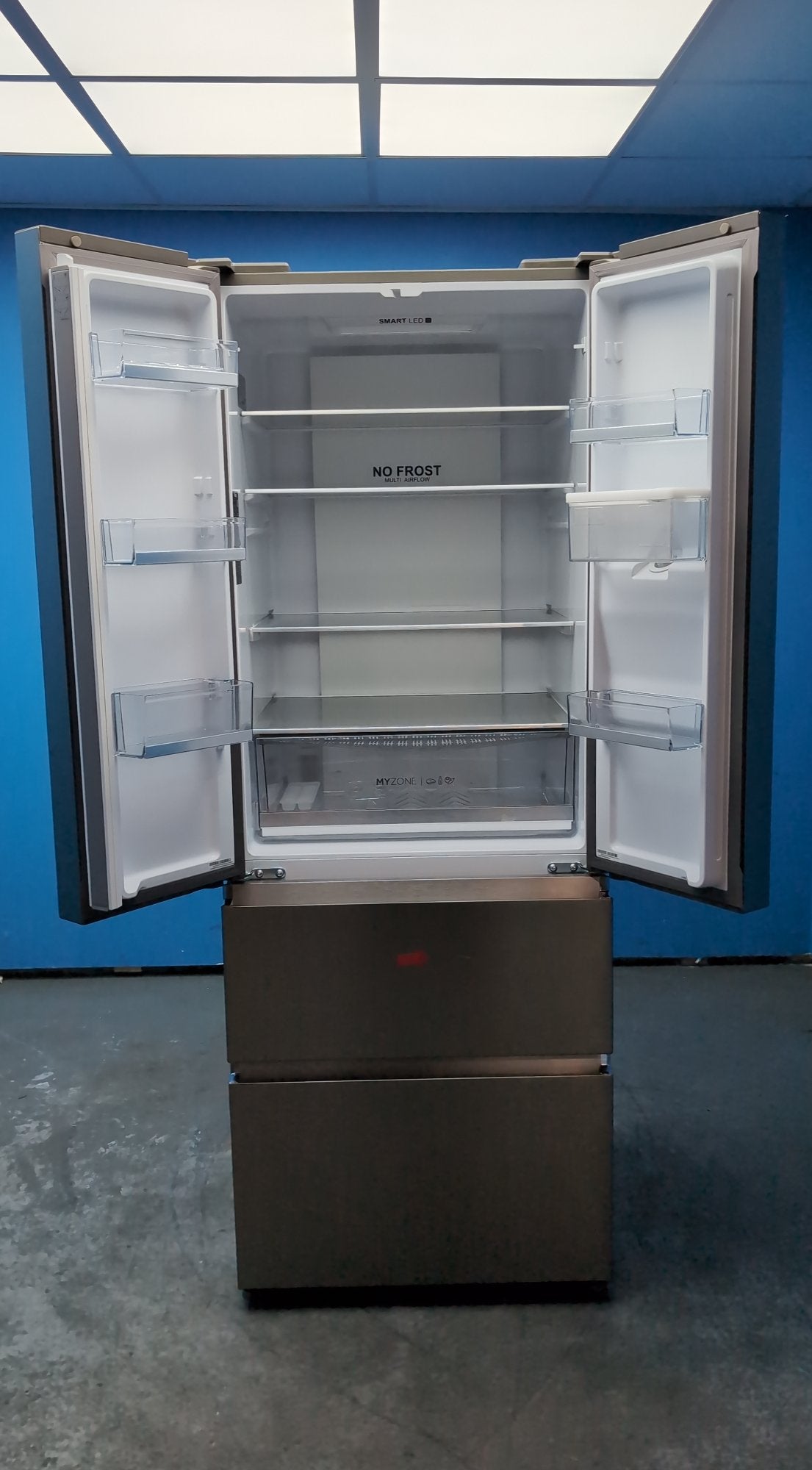 #GRC-163-407 - Haier 70cm French Door Fridge Freezer – 444L, Stainless Steel, Total No Frost