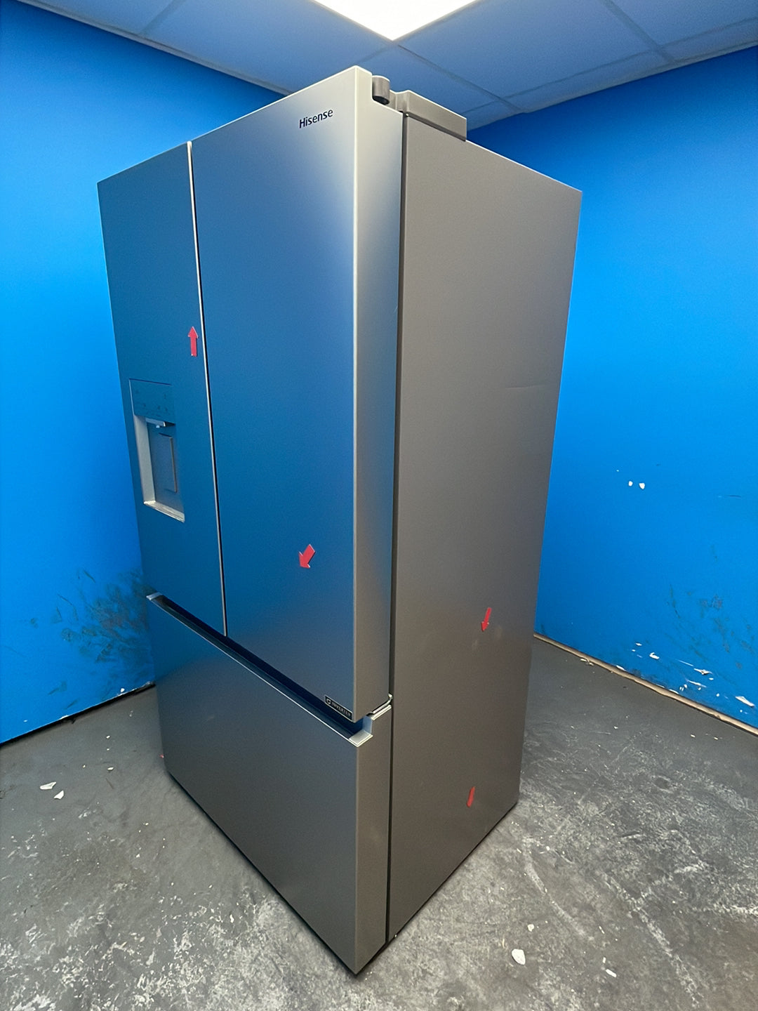 #GRC-163-593 - Hisense 91.4cm French Door Fridge Freezer – 634L, Stainless Steel