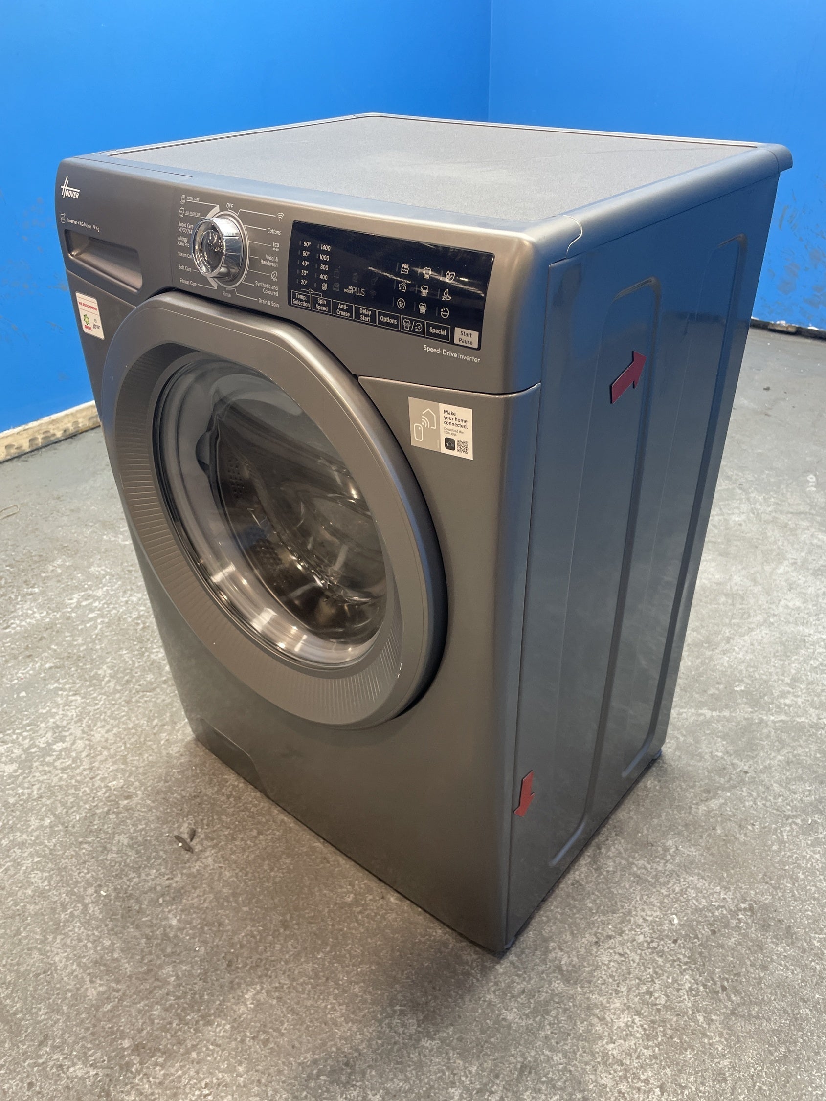 #GRC-155-731 - Hoover H3WPS496TMRR6 9kg 1400 Spin Washing Machine