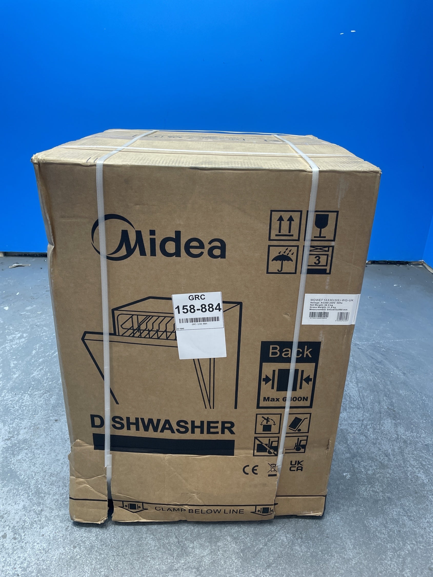 #GRC-158-884 - Midea MDWEF1433D 14 Place Full Size Dishwasher in Silver