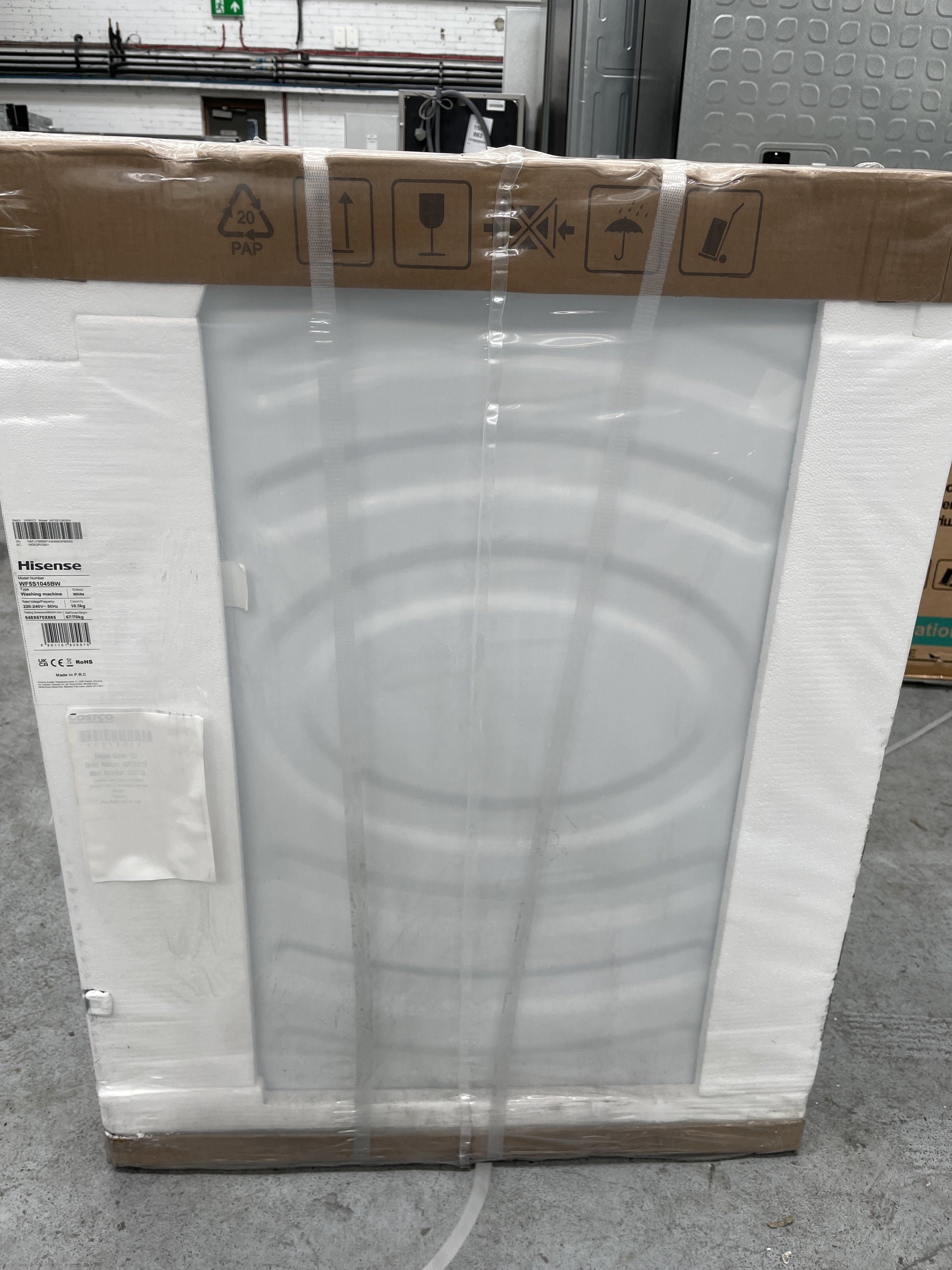 #GRC-157-828 - Hisense WF5S1045BW 10.5kg 1400rpm Auto Dosing Washing Machine