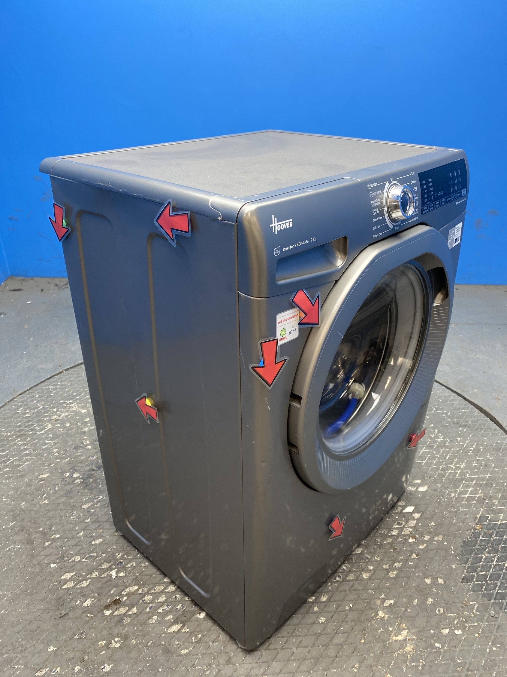 #GRC-150-452 - Hoover H3WPS496TMRR6 9kg 1400 Spin Washing Machine